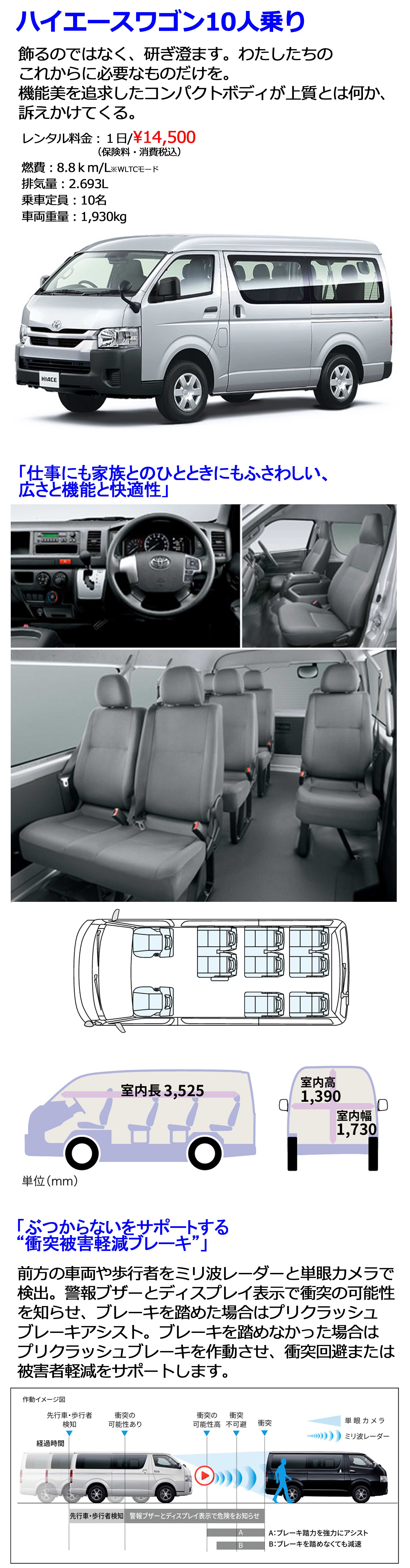 ハイエースワゴン10人乗り